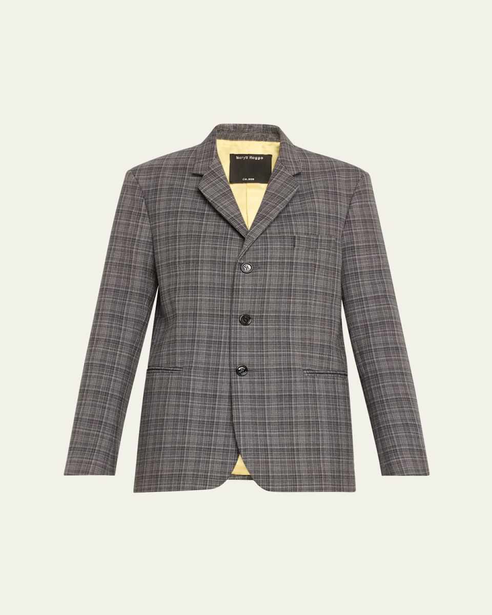 Wool Check Blazer